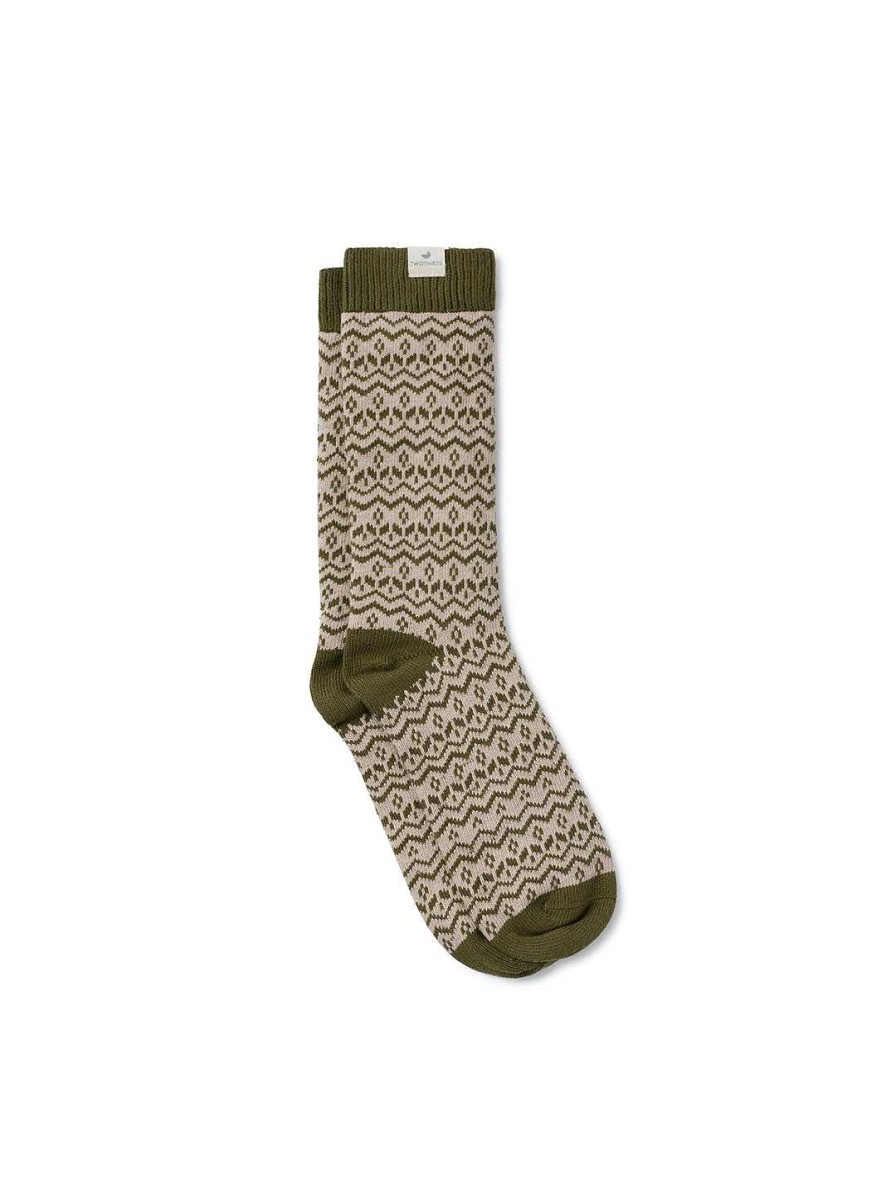 Medias | TWOTHIRDS Kikai — Jacquard Verde